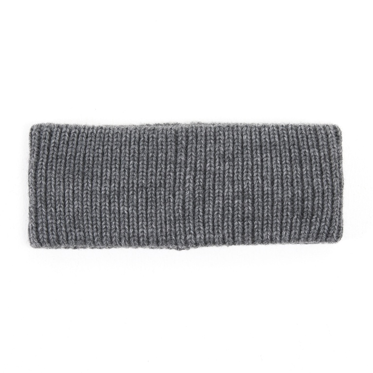 Rib headband Dk Grey melange